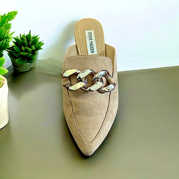 Like New! Steve Madden Kandi Camel Suede Loafer-slide - Picture 2 of 5
